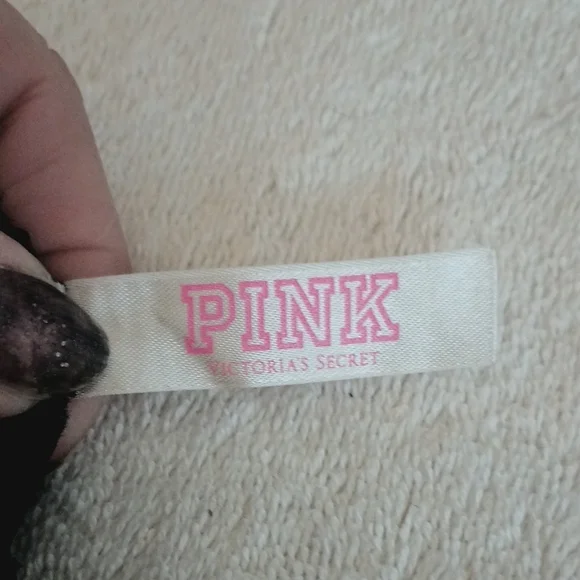 Pink Victoria's Secret Black Smocked Lace Bralette Size M - Picture 2 of 8